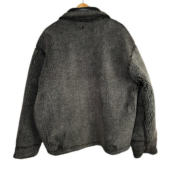 WILSONS B-3 Aviator Reversible Leather Sherpa Flight Bomber Jacket Black Medium - Picture 8 of 16